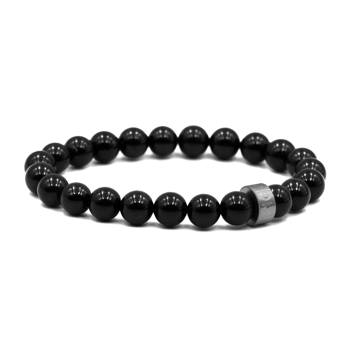 HIP Stainless Steel 10mm Matte Black Onyx, Sandalwood And Hematite Gemstone Beaded Men's Women's Unisex Bracelet - Free Shipping