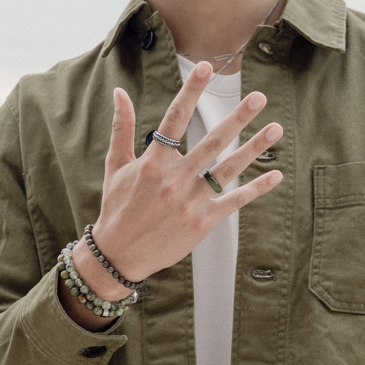 Minoru® Pounamu Green Jade Ring